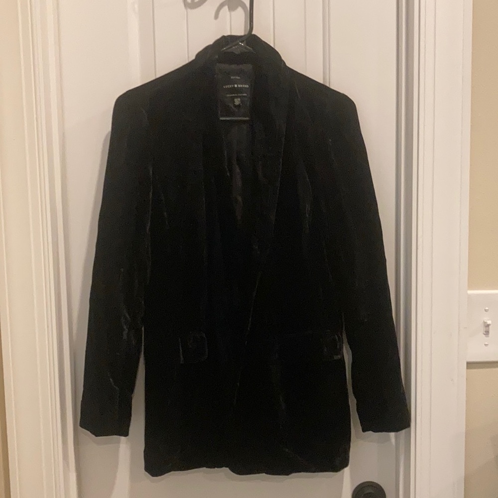 Lucky Brand Black Velvet Blazer